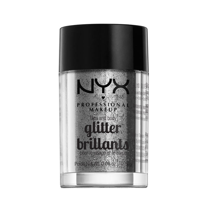 NYX PROF. MAKEUP Face & Body Glitter - 10 Silver 2,5g